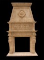 FRENCH HAND CARVED NEO CLASSICAL MARBLE MANTLE- MODEL MFP170