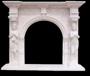 WHITE MARBLE FIREPLACE – MODEL MFP112 1