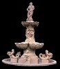 MONUMENTAL TWO TIER FOUNTAIN IN HAND CARVED WHITE MARBLE - MODEL MF108
