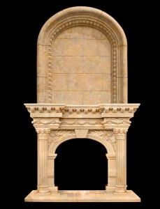 ITALIAN HAND CARVED MARBLE FIRE SURROUND – MODEL MFP166 1