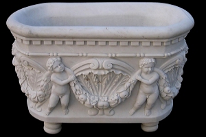MARBLE OVAL PLANTER – MODEL MP109 1